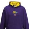 50027 retro Kids Purple Yellow Hoodie