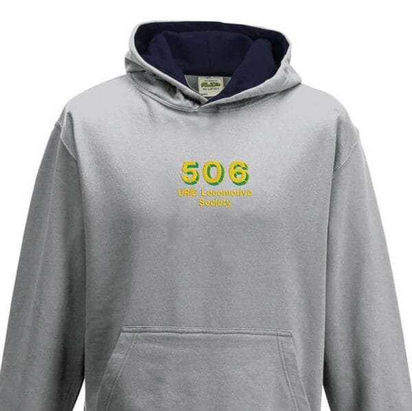 506 Kids Grey Navy Hoodie