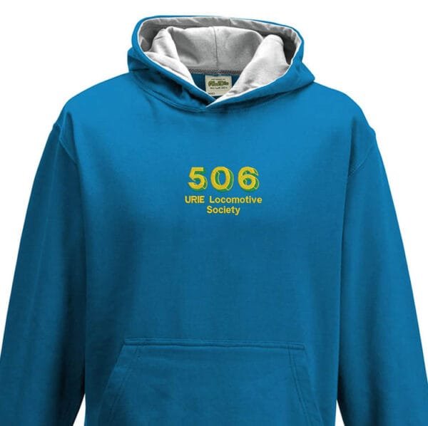 506 Kids Sapphire Blue Grey Hoodie