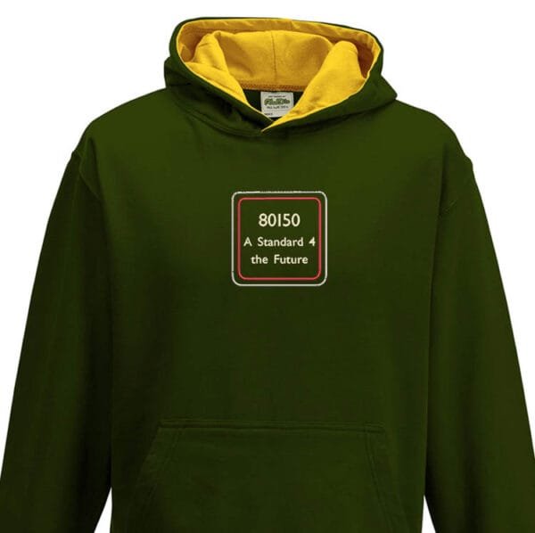 80150 Kids Green Gold Hoodie