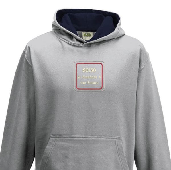 80150 Kids Grey Navy Hoodie