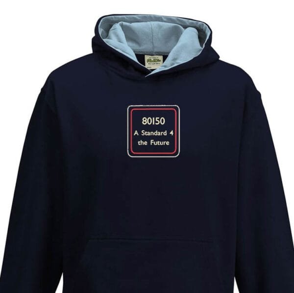 80150 Kids Navy Sky Blue Hoodie