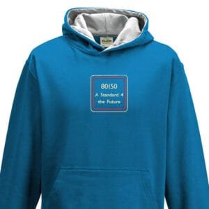 80150 Kids Sapphire Blue Grey Hoodie
