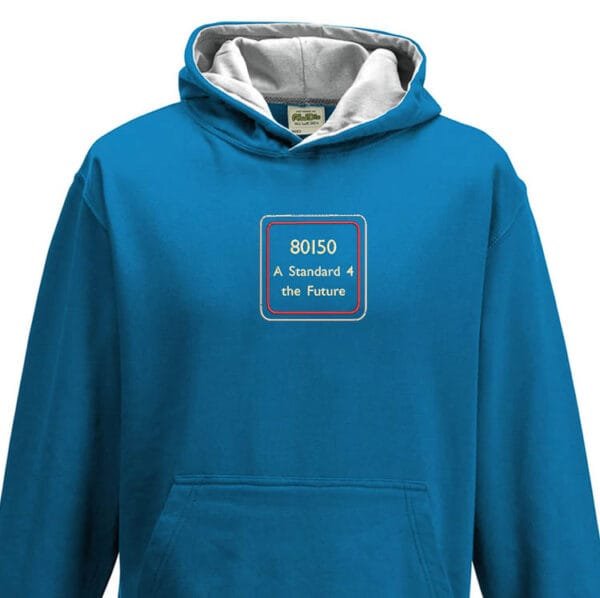 80150 Kids Sapphire Blue Grey Hoodie