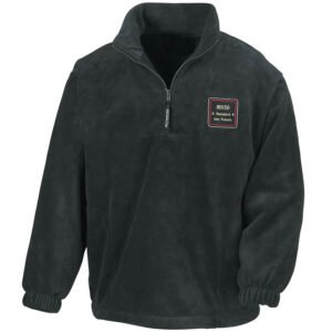80150 v4 polo Black Zip Neck Fleece