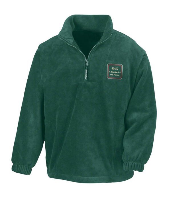 80150 v4 polo Forest Green Zip Neck Fleece
