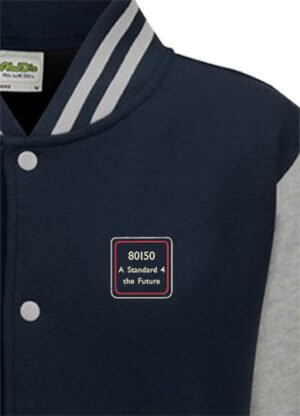 80150 v4 polo Oxford Blue and grey Varsity Jacket