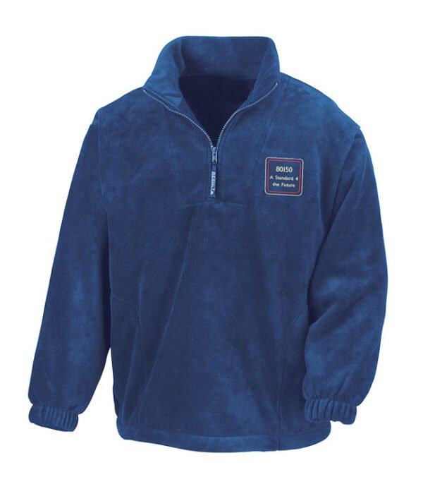 80150 v4 polo Royal Blue Zip Neck Fleece