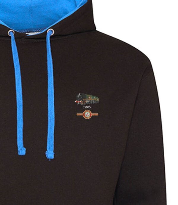 Canadian Pacific Black and Royal Blue hoodie