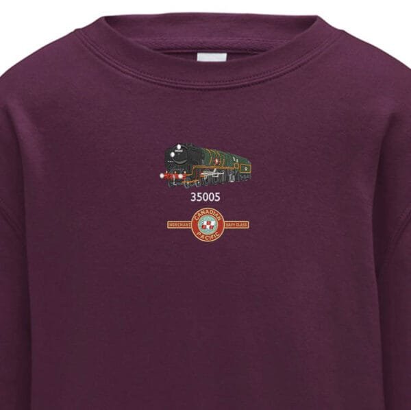 Canadian Pacific Kids Burgundy Sweatshirt