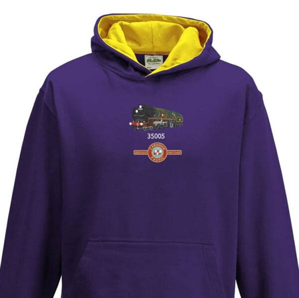 Canadian Pacific Kids Purple Yellow Hoodie