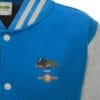Canadian Pacific Sapphire Blue and Grey Varsity Jacket