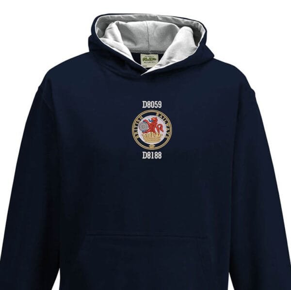 D8059 British Railways Kids Black Heather Hoodie