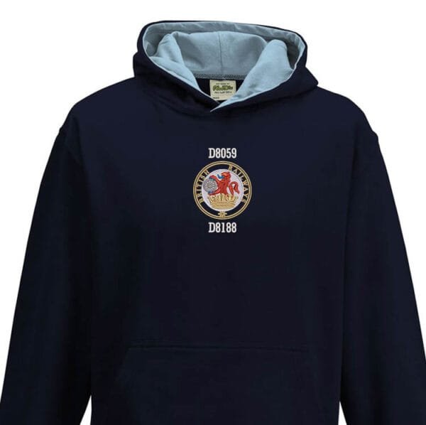 D8059 British Railways Kids Navy Sky Blue Hoodie
