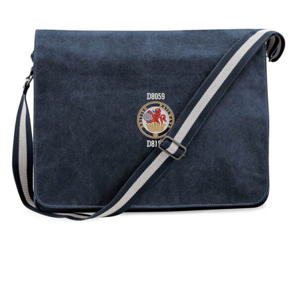 Lion and wheel logo Royal Blue Messenger Bag