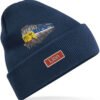 50027 NSE Navy Blue Cuffed Beanie with name