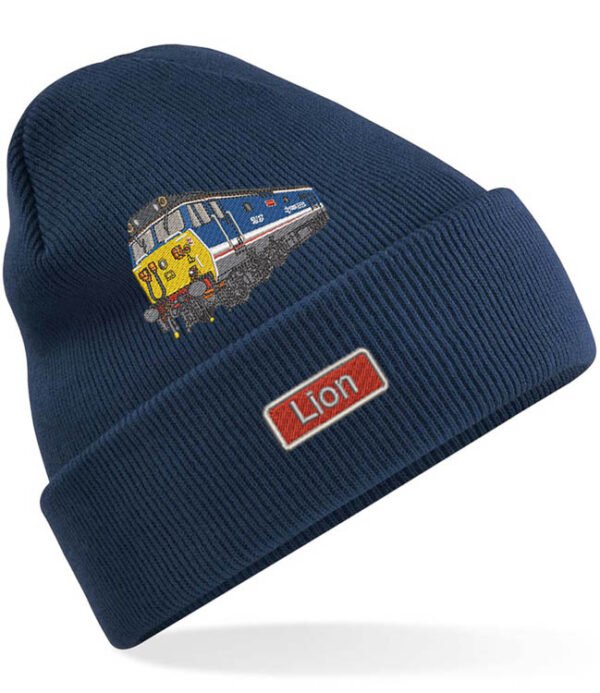 50027 NSE Navy Blue Cuffed Beanie with name