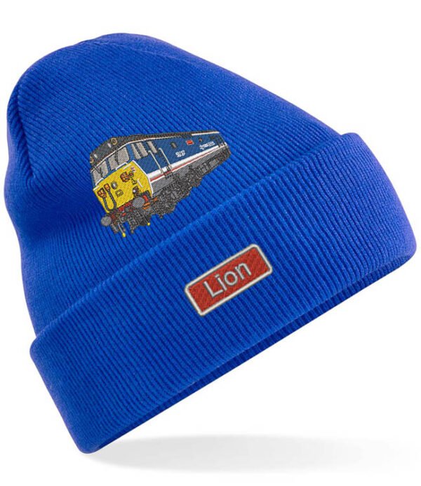 50027 NSE Royal Blue Cuffed Beanie with name
