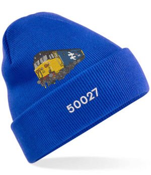 50027 Retro Royal Blue Cuffed Beanie
